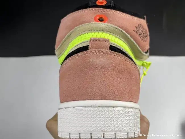 Official Maikesneakers Switch Peach CW6576-800 Jordan Air High 1 0503